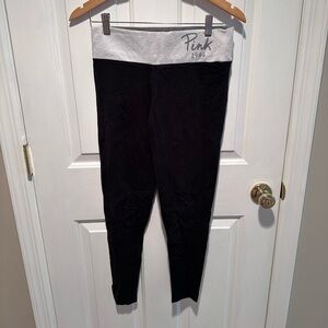 PINK Victoria's Secret Vintage Cotton Leggings with Gray Waistband - Size Small